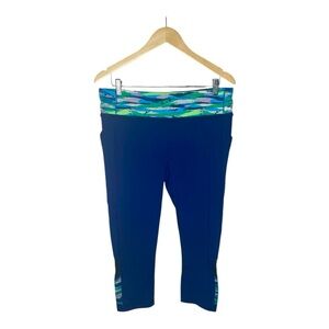 Lululemon Pace Rival Crop High Rise Seven Wonders Hero Blue, Size 12